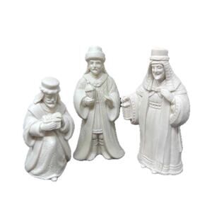 Lenox Wise Men Nativity Figure LOT Balthazar Melchoir Gaspar Bisque White‎ VTG
